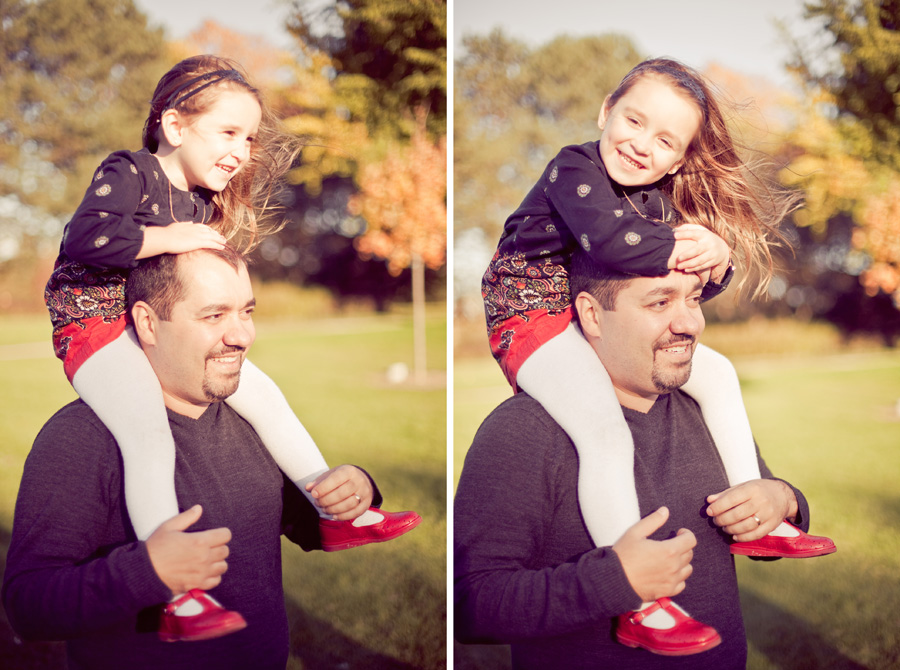 Toronto Family Photographer : Wilson Batista and his daughter in the park