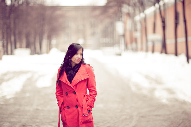 Kelly Blanco posing in the winter Toronto Portrait Photographer : Kelly Blanco posing in the winter