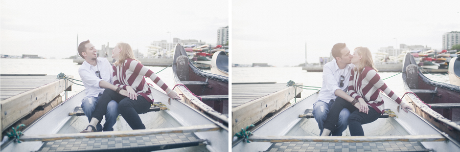 having fun on boat Toronto Engagement Photographer in Harbourfront : having fun on boat