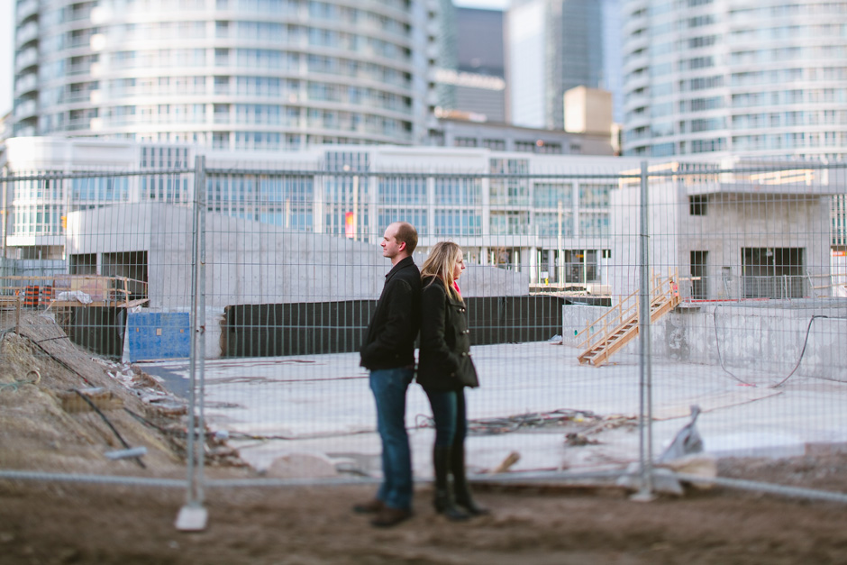 Creative Engagement Photography : tilt-shift picture near construction site