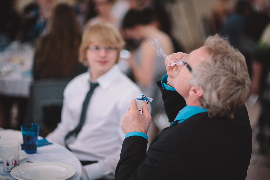Documentary Toronto Wedding pictures - blowing bubbles at the wedding