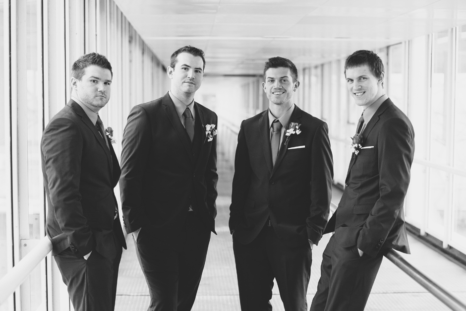 Portrait with the Groomsmen at Atlantis Pavilions in Toronto