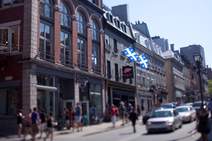 Quebec City street : tilt-shift picture