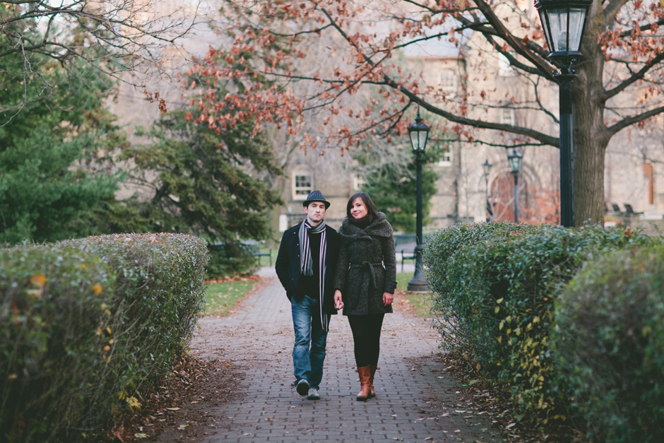 Engagement Photographers in Toronto at U of T campus