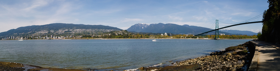 Panorama of Stanley Park in Vancouver