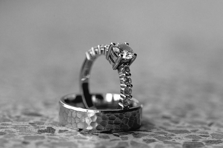 Toronto Wedding Photographer - photo of Engagement and wedding rings