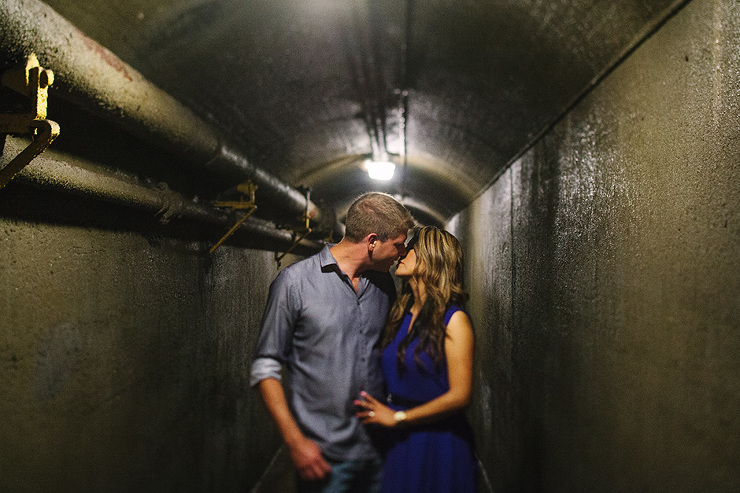 Toronto Portrait Photographer in tunnel near Casa Loma