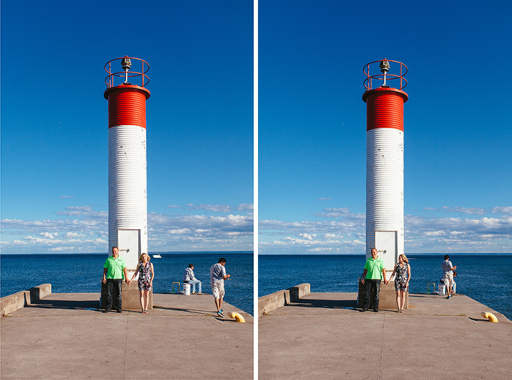 Toronto Engagement Photographer lighthouse by Lake Ontario