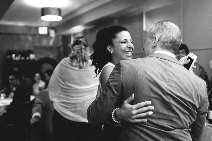 Toronto Documentary photographer at wedding dinner