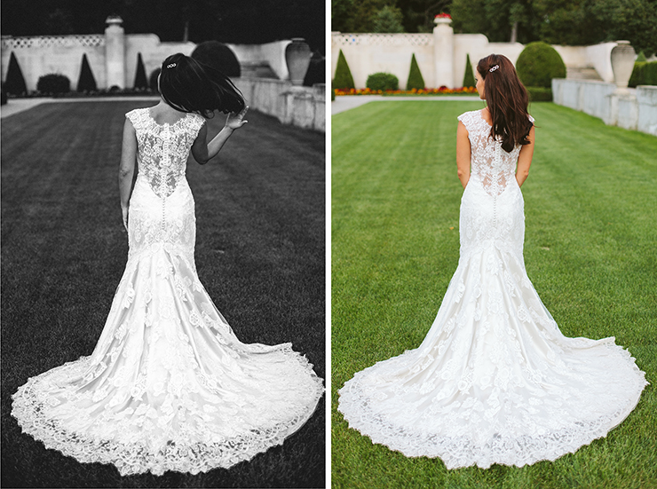 Beautiful dress on Bride by Toronto wedding photographer