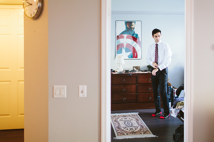 Getting Ready toronto wedding photographer with Groom