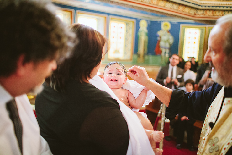 Baptism photography in Toronto at Greek Church
