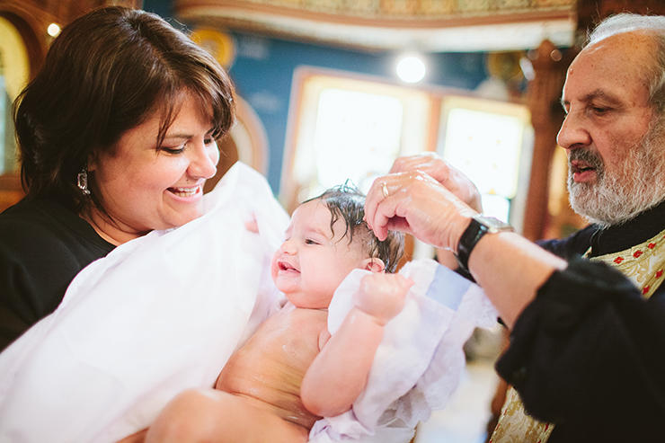 Toronto Baptism photography at St. George Greek Church