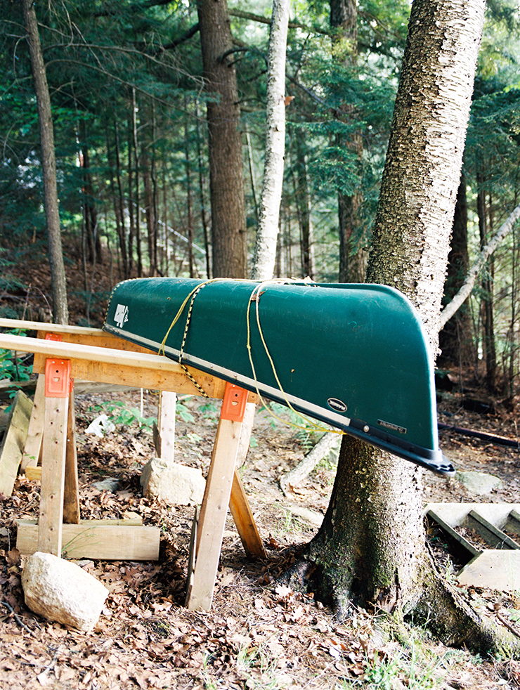Canoe at Cottage Kodak Portra 400