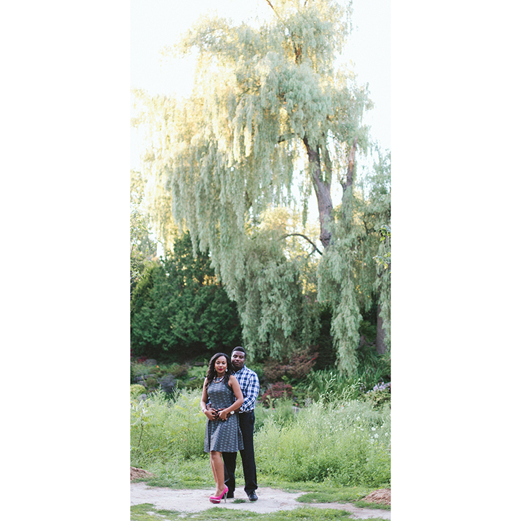 Engagement photographer in Toronto at Edwards Gardens