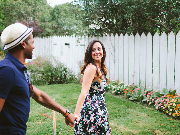 Happy engagement photos in Toronto