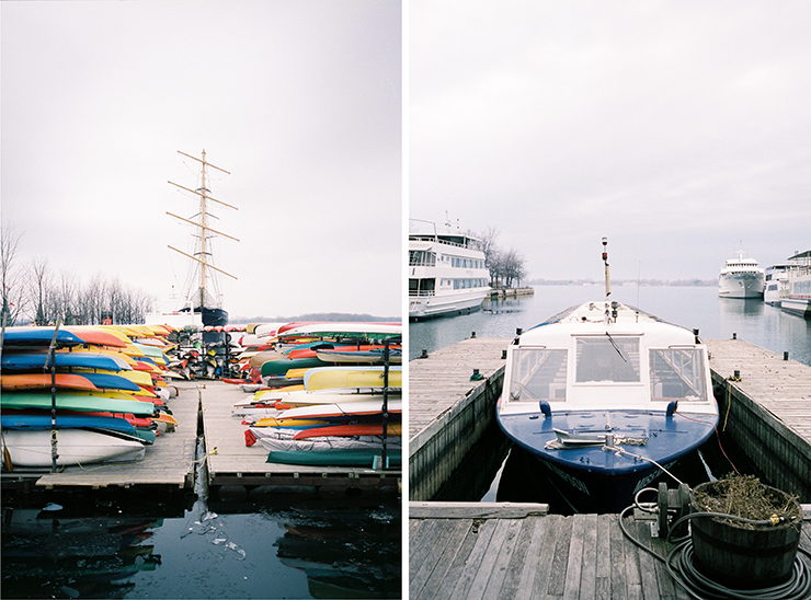 Boats and Kayaks and Canoes at Toronto Harbourfront