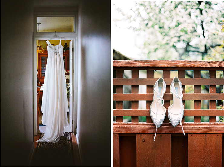 Wedding Dress and shoes photography
