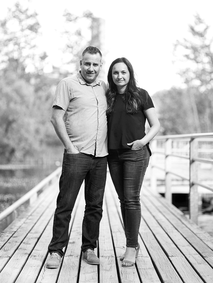 Black and white couples Toronto Brickworks photography