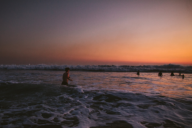 Sunset swim at Surfing Turtle Lodge in Nicaragua