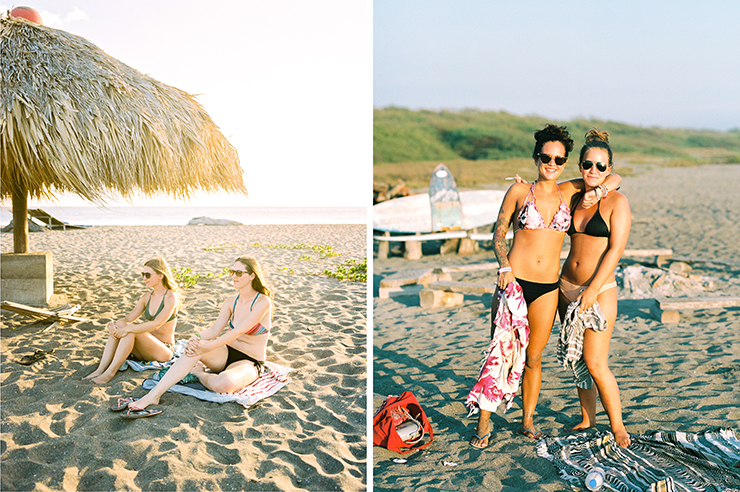 Girls at Surfing Turtle Lodge in Nicaragua Pentax 645n Canadian Film Lab