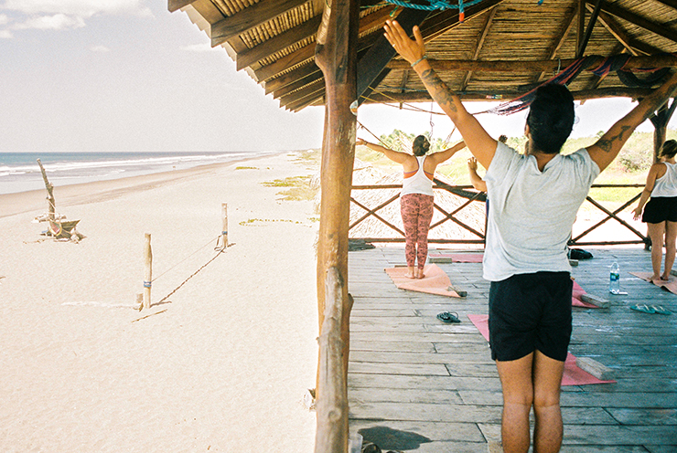 Morning Yoga at Surfing Turtle Lodge in Nicaragua