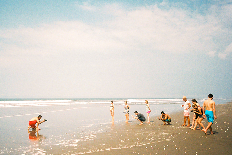 Releasing Turtles into the Ocean at Surfing Turtle Lodge in Nicaragua