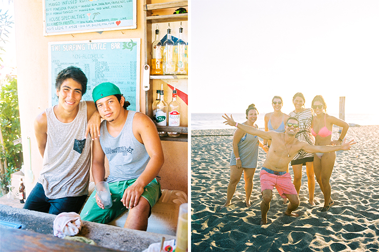 Volunteers and guests at Surfing Turtle Lodge in Nicaragua by Toronto Travel Film Photographer