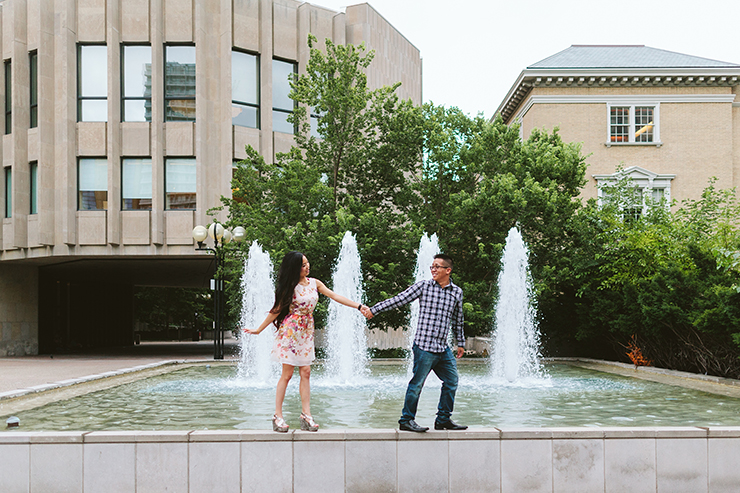 Fun Engagement photography in Toronto