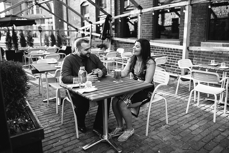 Best Engagement photos at Distillery District in Toronto
