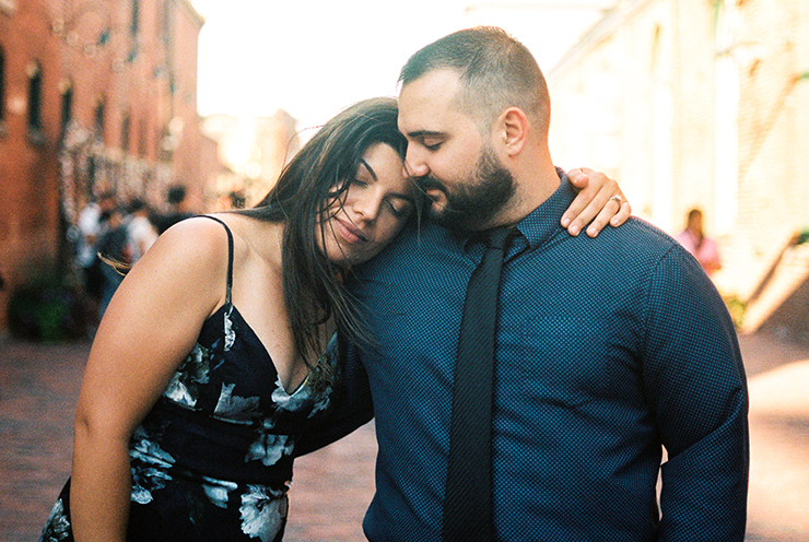 Contax G2 The Find Lab Toronto Engagement photographer at Distillery District Portra 400