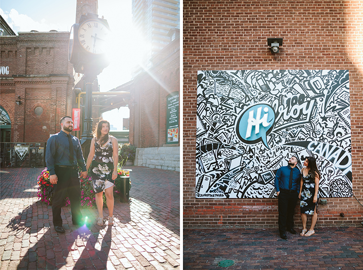 Distillery District engagement photography