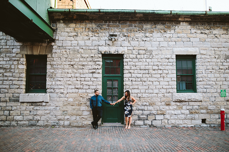 Top Toronto Distillery District engagement photography