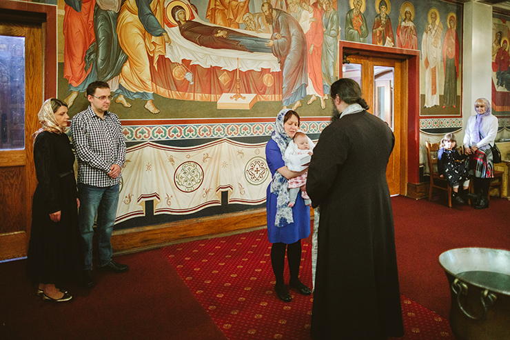 Holy Trinity Russsian Orthodox Baptism photography