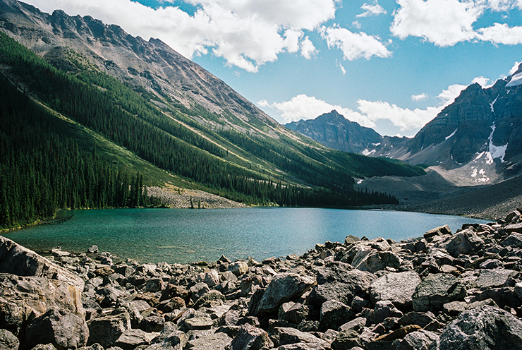 Consolation Lakes in Alberta Contax G2 Portra 160 film The Find Lab