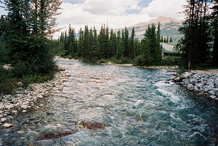 Bow River in Alberta Contax G2 35mm photography Portra 400 film The Find Lab